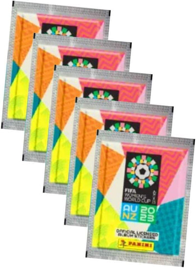 Panini FIFA 2023 Women's World Cup 5 Packs of Stickers Sticker Collection Earthlets
