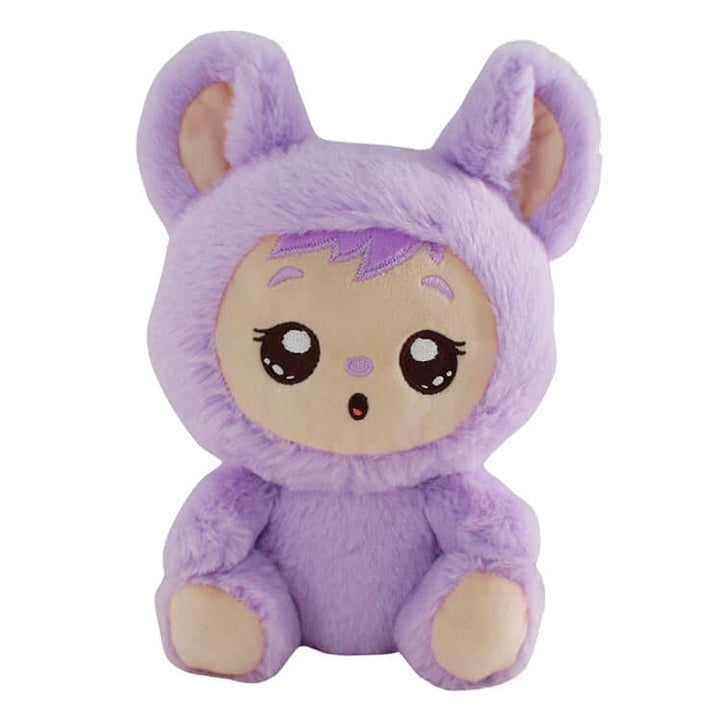 LaBabies 8" plush toy in purple, featuring cute facial expression and bunny ears, perfect for cuddling and collecting.