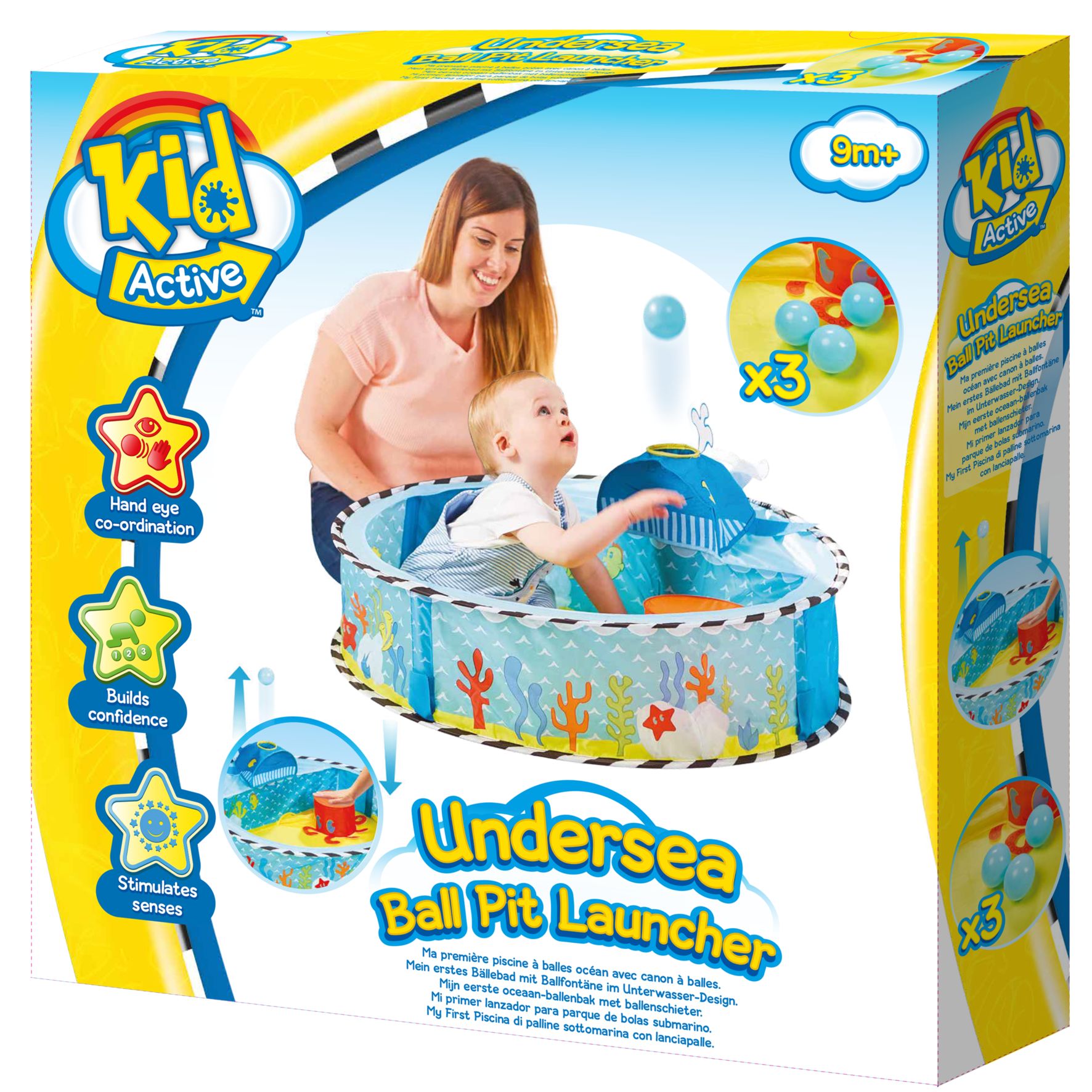 Unterwasser Ballchenbecken fur Babys mit sensorischem Walwerfer Earthlets