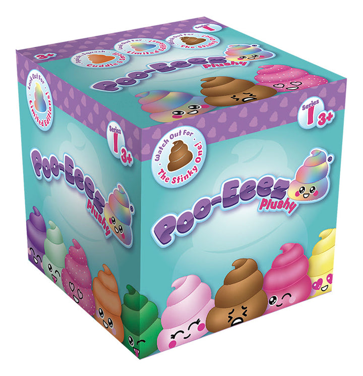 Poo-Eeez Series 1 Scented Plush box featuring adorable squishy plushies and characters.