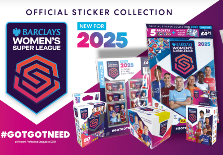 Barclays Women's Super League officiële stickercollectie 2025