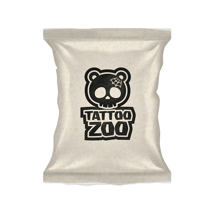 Tattoo Zoo Plush Keychain - Blind box packaging featuring a cute skull bear logo.
