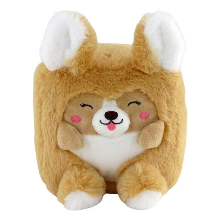 Cutie Cubes 5.5" Plush Assortment - adorable cube-shaped plush toy featuring a happy animal design with soft textures.
