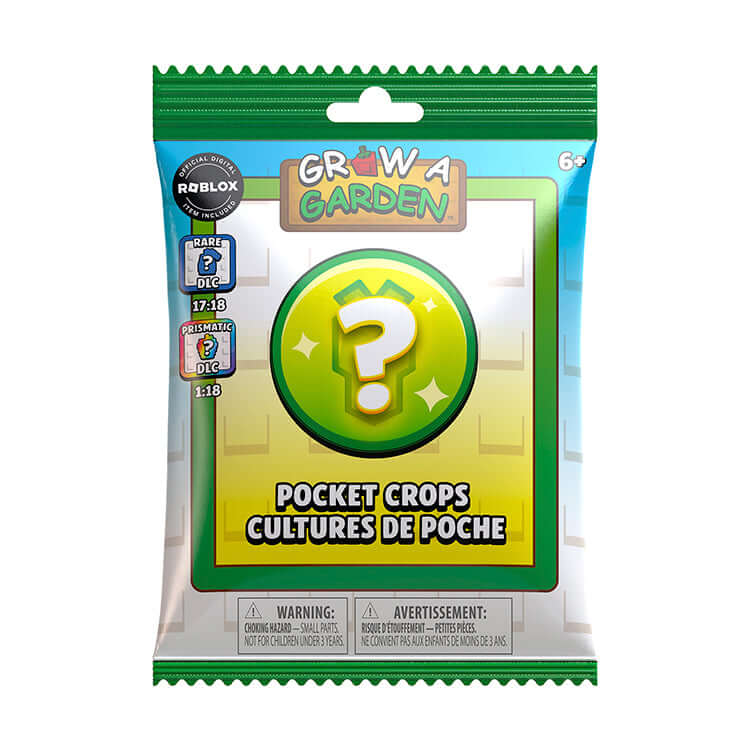 Grow A Garden Series 1 Pocket Crops blind bag containing a mystery crop and planting plot for garden fun.