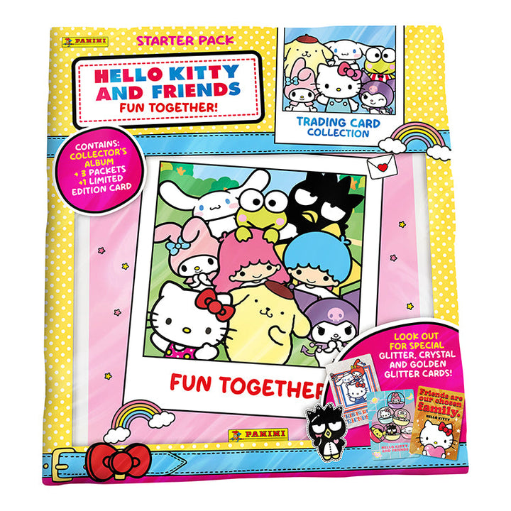 Hello Kitty Trading Card Collection starter pack featuring Hello Kitty and Friends with limited edition card details.