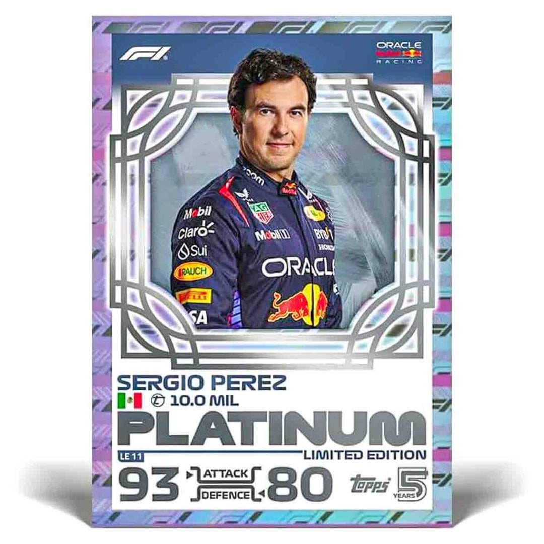 Topps F1 Turbo Attax 2024 Limited Edition Platinum Sergio Perez Trading Card