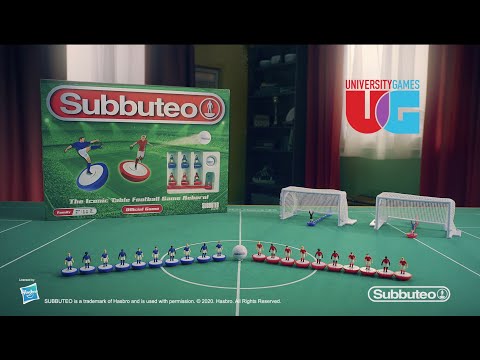 Subbuteo Claret and Blue Kit Players on a tabletop football game with enhanced players and detailed pitch.