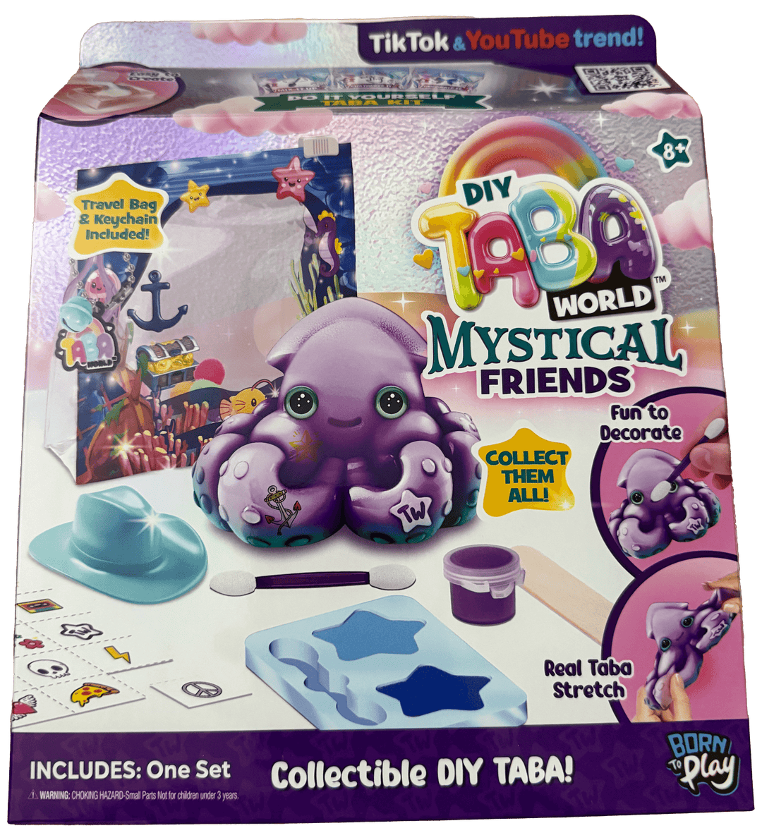 Taba World Make & Display Mystical Friends Craft Set with octopus character and accessories for decorating.