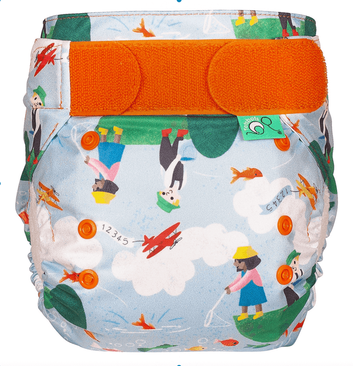 Tots Bots Bamboozle Nappy Wrap Colour: Above the Clouds Size: Size 1 (6-18lbs) reusable nappies Earthlets