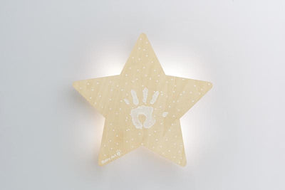 Baby Art Wooden Collection Wall Light with Imprint | Earthlets.com