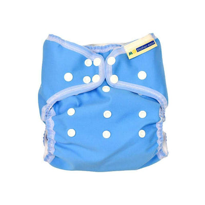Mother-ease Wizard Uno Organic Cotton - One Size Colour: Blue Size: OS reusable nappies Earthlets