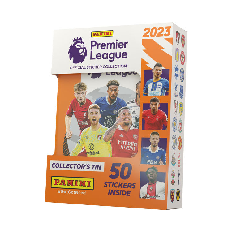Panini| Panini's 2023 Premier League Sticker Pocket Tin | Earthlets.com |  | Sticker Collection