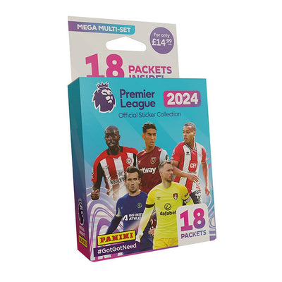 PaniniPremier League 2023/24 Sticker CollectionProduct: Mega Multiset (18 Packs)Sticker CollectionEarthlets