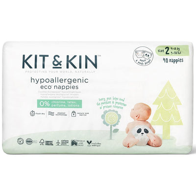 Kit and Kin| Size 2 Midi Eco Disposable Nappies - 40 pack | Earthlets.com |  | disposable nappies size 2