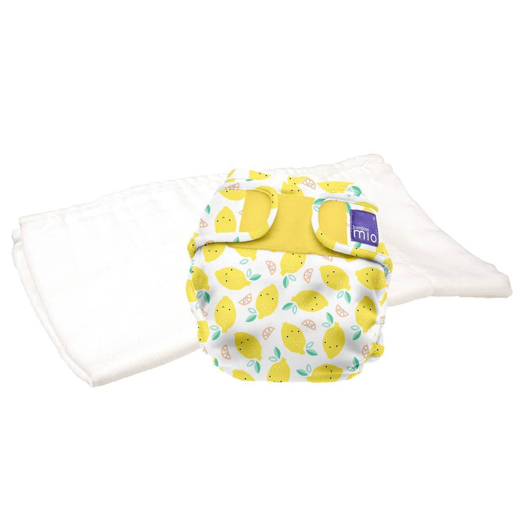 Bambino Mio Mioduo Two-Piece Nappy Size: Size 1 Colour: Lemon Drop reusable nappies Earthlets