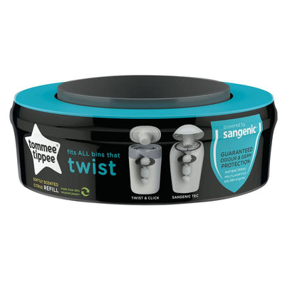Tommee Tippee| Sangenic Twist and Click Cassettes | Earthlets.com |  | nappy sacks