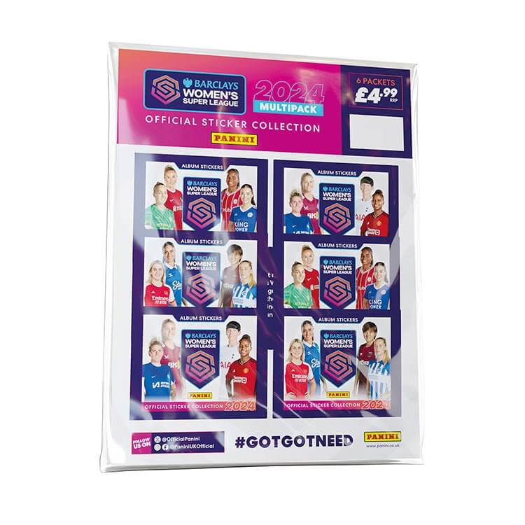 Panini Barclays Women’s Super League 2023/24 Sticker Collection Product: Multipack (6 Packs) Sticker Collection Earthlets