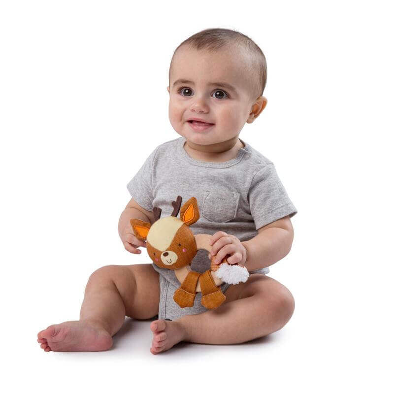 Bright Starts Clutch and Hold Wood Toy Pattern: Deer baby care soothers & dental care Earthlets