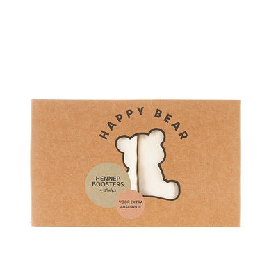 HappyBear| Hemp booster set - 4 pack | Earthlets.com |  | reusable nappies liners and boosters