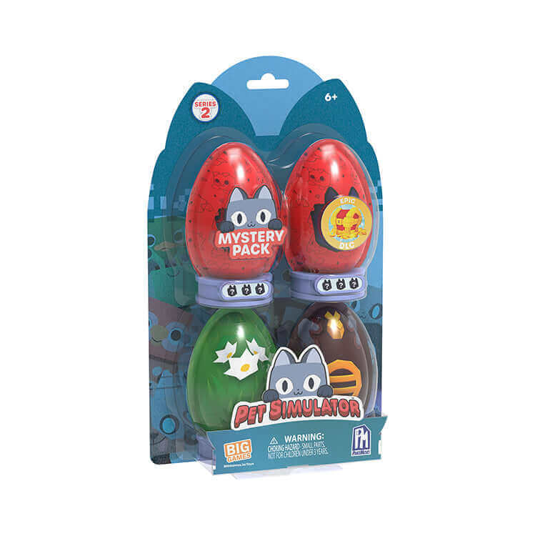 PhatMojo Pet Simulator Series 2 Mystery Pets 4PK Egg Action Figures Earthlets