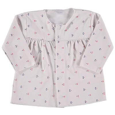 Petit Oh! Girls Long Sleeved Top Colour: Red and Blue Pattern Age: 0-3 Months clothing Earthlets