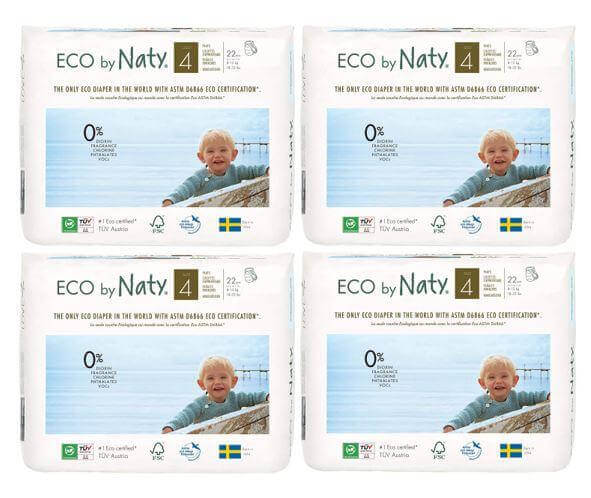Naty Size 4 Pull Up Pants - 22 pack Multi Pack: 4 disposable nappies size 4 Earthlets