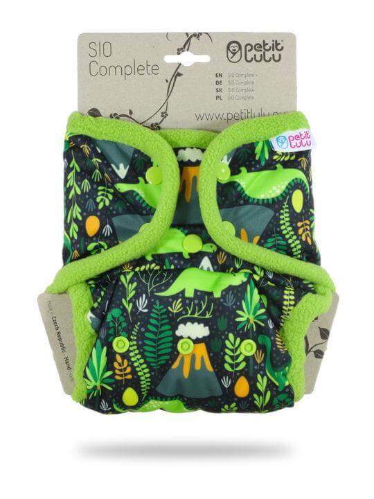 Petit Lulu Snap In One (SIO) Complete Nappy - One Size Colour: Rainbow Stars Size: One Size reusable nappies Earthlets