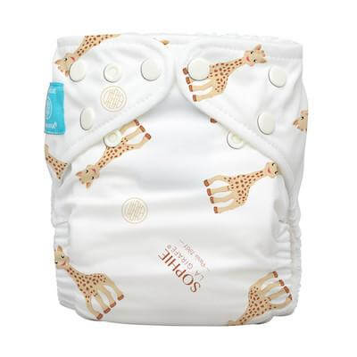 Charlie Banana Sophie La Girafe One Size Hybrid AIO - Nappy and 2 Inserts Colour: Classic reusable nappies Earthlets