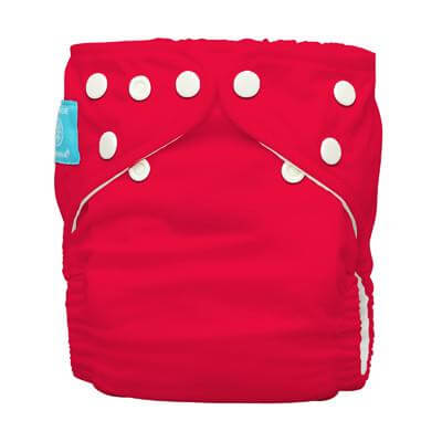 Charlie Banana One Size Hybrid AIO - Nappy and 2 Inserts Colour: Red reusable nappies liners and boosters Earthlets