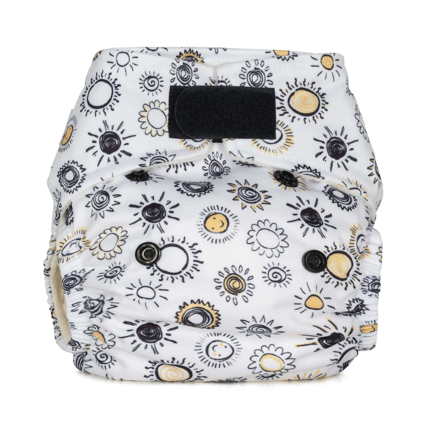 Baba + Boo Newborn Reusable Nappy - Prints Colour: Sunshine reusable nappies all in one nappies Earthlets