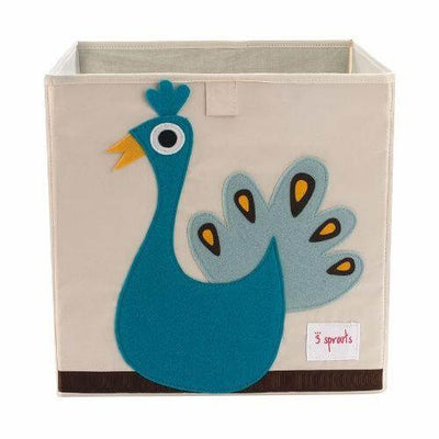 3 Sprouts Storage Box - Peacock furniture storage Earthlets