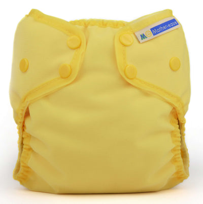 Mother-ease Wizard Uno Organic Cotton - One Size Colour: Yellow Size: OS reusable nappies Earthlets